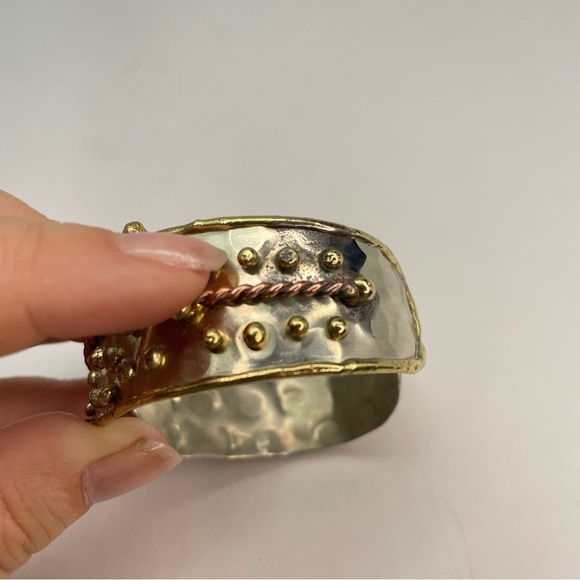 BRUTALIST Mixed Metal Cuff Bracelet - Picture 16 of 16